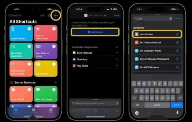 黄岩苹果14锁屏维修店分享iPhone14升级iOS16.4后如何创建锁屏快捷方式 