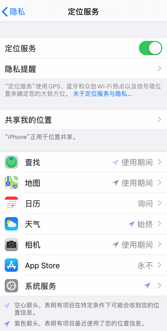 黄岩苹果手机维修分享iPhone 状态栏中时间显示为蓝色图标是什么情况 